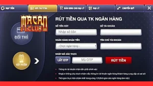 Các bước thực hiện rút tiền Macau Club